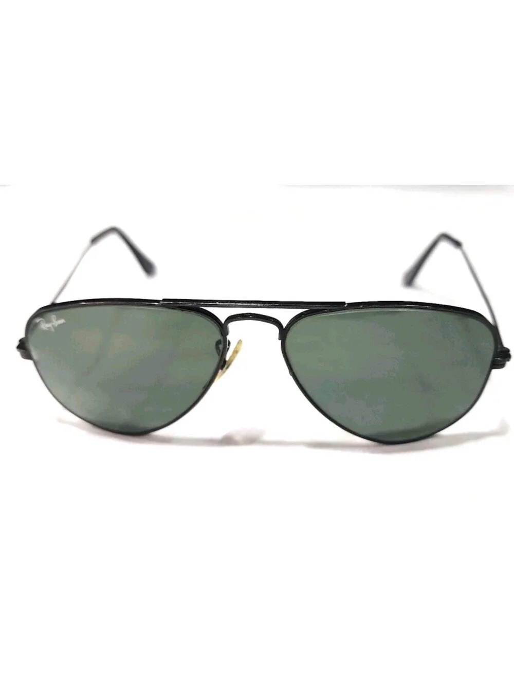 Ray Ban B&L L2848 Broken Nose Pad Holder Small Aviator Black Sunglasses 52-14